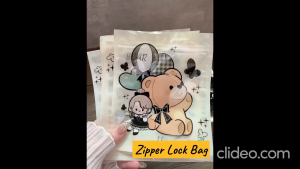 1 Pc Cute Dark Series Ziplock Bag/Food Snack Candy Sealed Bag/Stationery Storage Bag