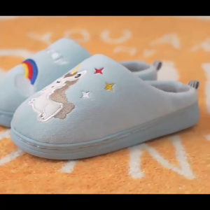 Print Unicorn childrens slippers fashion cotton indoor slippers for kids girl and boy