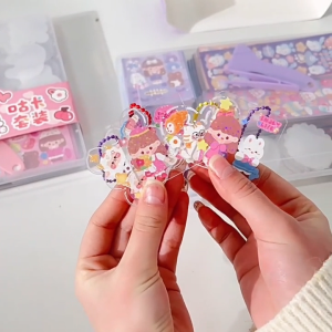 LAKOE Diy Guka Set 104pcs Diy Gantungan Kunci Akrilik Mainan Gooka Lucu Anak