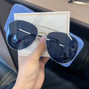 Classic Sunglass for Men Aviator Metal Frame Outdoor Sports Anti-UV Driving Sunglasses Pliot Glasses