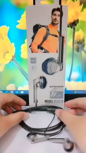 Handsfree Transparan HT-08 + MIC Headset Extra Bass Stereo Earphone Hifi Sound Music