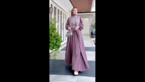 Gamis Wanita Terbaru 2024 Darissa Dress Bahan Crinkle Airflow Apk Bordir Dres Jumbo Wanita Simple Kekinian