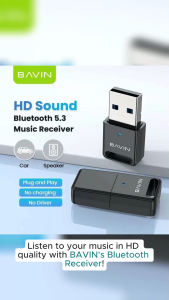 BAVIN OTG-10 Bluetooth Receiver For Audio Devices /Cars/ Speakers/ Amplifier Aux Audio Receiver Transmitter