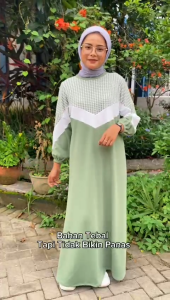 Gamis Terbaru 2024 Tasya Dress Bahan Knit Dres Wanita Jumbo Simple Elegan Cocok Untuk Kondangan