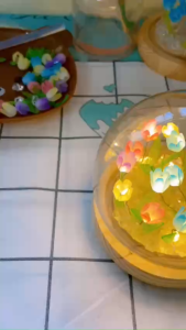 Đèn Hoa Tulip Tự Làm Hình Khối Rubik Biển Hoa Decor phòng Ngủ Làm Quà Tặng Dễ Thương