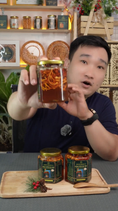 Đông trùng hạ thảo ngâm mật ong Thiên An 500ml mật ong nguyên chất tăng cường sinh lý cải thiện sức khỏe thể chất