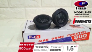 หูช้างเสียงแหลมตรงรุ่น HONDA JAZZ 2008-2014 ประกอบเข้ากับ FERRIS-F65  NEW ลำโพงแหลมซิลล์โดม ทวิตเตอร์ 800watts  TWEETER SIKEDOME (สีดำ)
