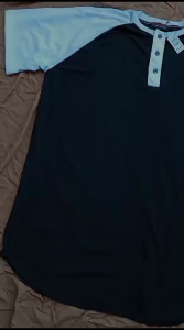 Kaos Raglan Kancing Lengan Pendek Jumbo Motif Polos Terbaru 9Xl 7XL 5Xl 4XL 3XL 2XL