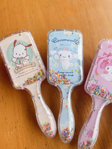 Sisir Rambut Sikat Silikon Pijat Kepala Karakter Sanrio Kuromi Melody Cinnamoroll Lucu Anti Kusut