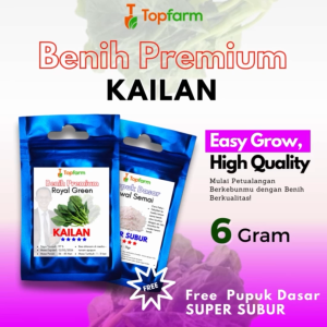 Benih Topfarm / Benih Sawi Kailan / Benih Sayur Kailan Super / Bibit Benih Sayur Kailan / Benih Sayuran Kailan / Benih Sayur Kailan / Benih Daun Sawi Kailan Super / Benih Kailan