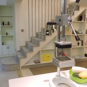 French Fry Cutter Manual Potato Slicer Stainless Steel Fruit Vegetable Chopper Vertical Potato Chips Cutter Manual Vegetable Fruit Slicer Commercial French Fries Maker Manual Cutter Machine