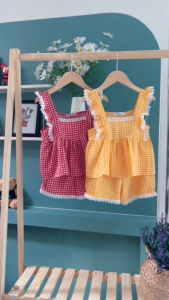 Đồ Bộ Bé Gái vải Xốp Nhẹ 100% Cotton Thoáng Mát phù hợp Đi Chơi Đi Biển mặc nhà Siêu Xinh Và Dễ Thương