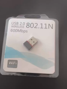 ตัวรับสัญญาณไวไฟ USB 802.11n 2.4GHz 600Mbps สำหรับ Windows/Mac พร้อมปลั๊ก Type C - สีดำ