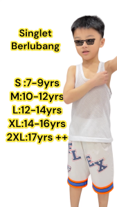 [S-XXL] Kids & Men White Singlet Singlet School/Inner /Casual Wear