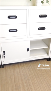 [จัดส่งพร้อมติดตั้งฟรี] KIOSK ตู้บานเลื่อนทึบเตี้ย S-box W88 x D40.7 x H44