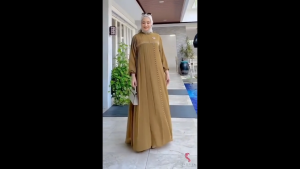 Gamis Wanita Terbaru 2024 Azzahra Dress Bahan Ceruty Babydoll Apk Payet Swarovski Dres Jumbo Wanita Simple Kekinian