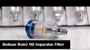 PAKET LENGKAP TEKIRO Air Filter Separator 1/4 Air Saringan Udara Kompresor Untuk Spet Cat Spray Gun Air Water Oil Filter Separator plus Sambungan Selang Penumatic Quick Coupler 1/4" SM20 Plus PF20 Plus 1 Set