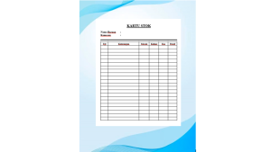 Kartu Stok Barang | Kertas Stok Barang isi 100pcs dan 50pcs Ukuran 1/2 Folio