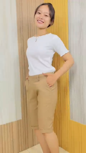 Putri Nasya - Celana Big Size Pendek 7/8 KSRL Ukuran 8L6L5L4L2LXLS Fit To L Warna Capucino Moca Cream Hitam