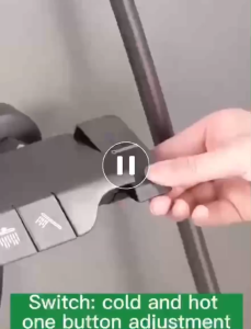 shower tiang set piano chrome stainless/Shower shower head constant temperature digital display shower set gun gray piano keys all copper rain all over the sky star shower set