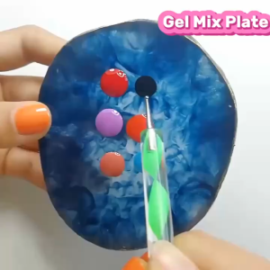 Happy Pretty Shop 1pc Nail Art Tools Manicure Tools Nail Asssories Nail Art Accessory Imitation Agate Palette Nail Art Mixing Nail Mixing Nails Color Plate Color Display Plate Apple Shape Nail Piece