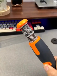 Use That Portable 10 In 1 Hidden Screwdriver Set Bits Multi-angle Ratchet Corner