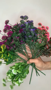 ช่อแซมมินิสโนบอล F4062 ช่อดอกไม้ปลอม ดอกไม้ประดิษฐ์ ช่อดอกแซม ตกแต่งบ้าน ดอกไม้ประดิษฐ์ ดอกไม้ปลอม พร้อมส่งจากประเทศไทย