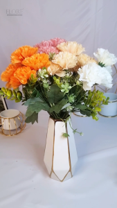 Bunga Mawar Kriting Buket 5 Cabang/Bunga Hias Artificial/Bunga Pemanis Hantaran (NK-87)
