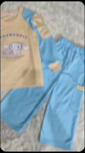 Setelan Baju Anak Perempuan Pompopurin Variasi 1 Saku Dilengan Baju Usia 3-12 Tahun Bahan Baby Terry