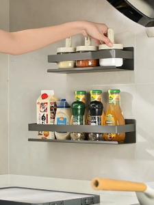 Rak Bumbu Dapur Dinding Kitchen Rack Tempat Pisau Rak Gantung Rak Dapur Rak Sendok Garpu Aluminium Dengan Cat Coating Anti Panas Dan Anti Karat Bisa Dicuci