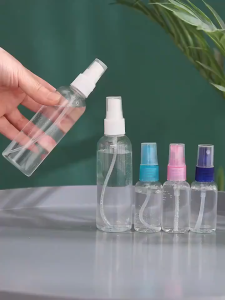 KOZI 5ML/10ML/20ML/30ML/50ML/60ML/100ML PET PLASTIC SPRAY Fine BOTTLE clear mist spray bottle small disinfection spray can travel dispenser bottle Alcohol cosmetics spray bottle portable empty bottle