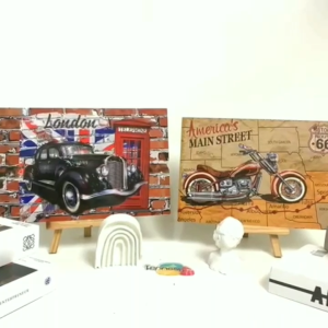TENNESY HIASAN DINDING VINTAGE RETRO MOBIL MOTOR HARLEY 30x20CM POSTER PAJANGAN KAYU DEKORASI DINDING DEKORASI KAMAR TIDUR RUMAH