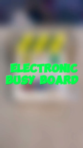 Hntob 12.5*8.5cm Wooden Electronic Busy Board Led Light Switch Toy Sensory Kids Educational Toys