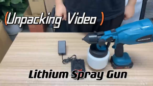 MAN 1288VF Cordless Paint Sprayer Electric Spray Gun Battery Operated 800ml Household Makita Blue