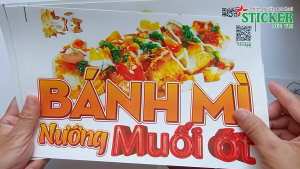 🔥🔥🔥 Miếng Dán BÁNH MÌ NƯỚNG MUỐI ỚT dùng Trang Trí QuánTủ kính Xe bán hàng...