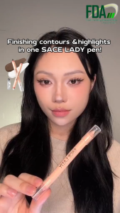 SACE LADY Highlight Bronzer Pencil Double-headed Long-lasting Shiny Highlight Highly Pigmented Contour Shadow Pencil Natural Finish Face Makeup