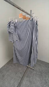 Striped Strapless Dress (Black) - Basic.ORDRE ชุดเดรส