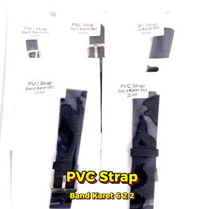 PVC Strap Band Karet 662 Jam Tangan 12mm 16mm 18mm 20mm 22mm