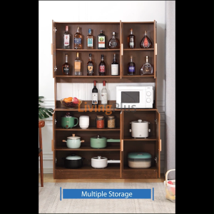 Kitchen Cabinet Storage Cupboard Sideboard Scandinavian Home Kitchen Integrated Shelf Rak Dapur Kitchen Rack Almari Serbaguna Storage Cabinet