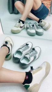 JESSICASTORE 2024 Korean SPORT WEAR LACE UP sneakers for women Summer No Heel Round Toe