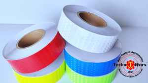 5cm Reflective PVC Tape Honeycomb Sticker Night Truck Car Motor Warning Caution Sign Adhesive Decals