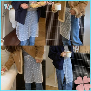 【COD จัดส่งจากไทย】 ตกแต่งผ้ากันเปื้อนด้วยกระโปรงลูกไม้เกาหลีเหมาะกับการถ่ายรูปสวยๆ