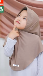 𝐃𝐕𝐂 - Rafina Jilbab Instan Bergo Anak Hamidah Jersey / Hijab Bergo Instan Jersey Premium / Warna Lengkap