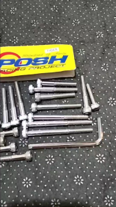 Baut Blok Mesin Tiger Megapro GL Pro Chrome Satu Set