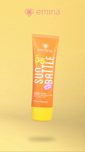 Sunscreen Emina Sun Battle SPF 35 Bright Glow & Acne Clear Untuk Perlindungan Kulit Dari Cahaya Matahari