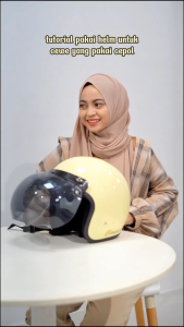 Helm Bogo Retro Classic Dewasa Polos Hitam Doff Kaca Flat Datar Halfface Standart SNI