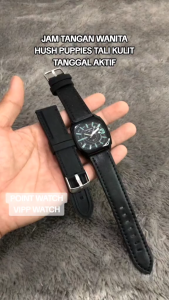 Hush Puppies - Jam Tangan Wanita / Pria Tali Kulit Tanggal Aktif Fashion Watches - Jam Tangan Analog FREE STRAP RUBBER + FREE BOX ECXLUSIVE