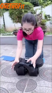 OneTwoFit Con Lăn Tập Bụng Trợ Lực 4 bánh Chống Đổ Có Đồng Hồ Dụng Cụ Tặng Kèm Thảm Kê Chân