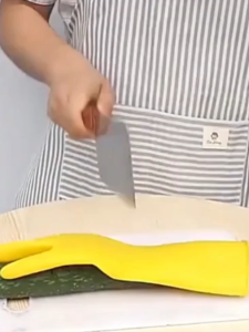 KOZI Yellow rubber latex dishwashing laundry reusable gloves cleaning gloves