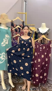 Stylecollectionku - Daster Bunga Daisy Tali Pundak Jumbo LD 120cm